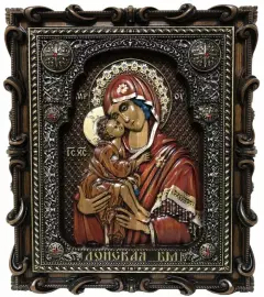 Икона из дерева "Донская Божья Матерь"