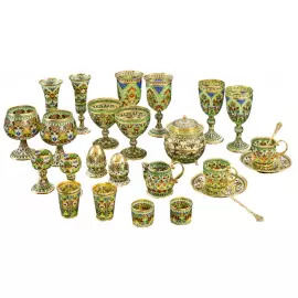 Набор для напитков с витражными эмалями "Буйство красок" на 2 персоны