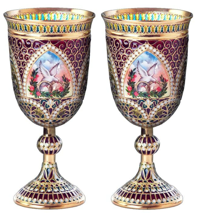 Set of wedding glasses "Advice and love"
