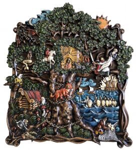 Carved panel "Lukomorye"