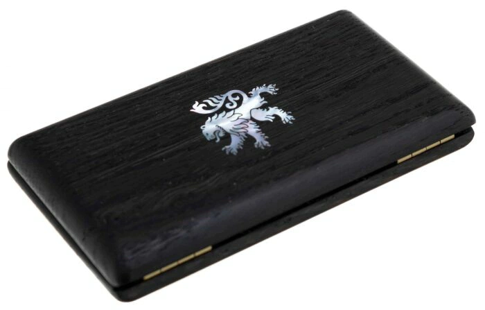 Business card holder "Heraldika" (stained oak)