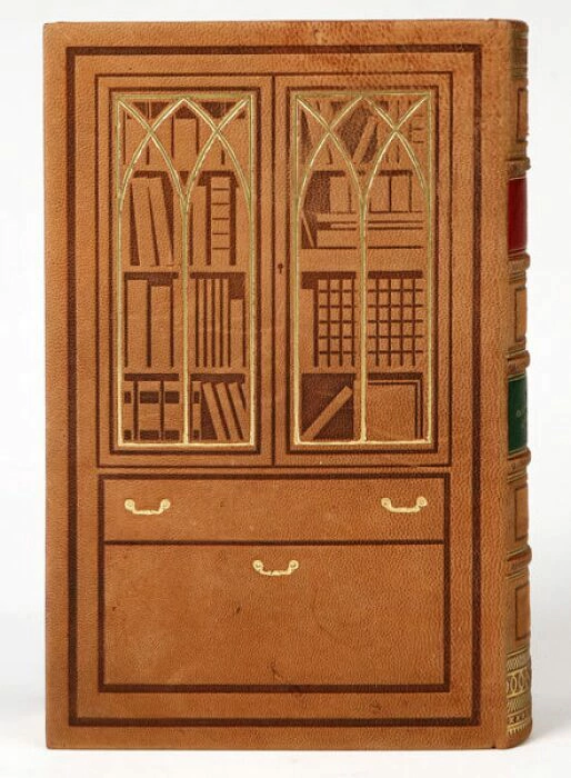 The leather-bound book "A study on the nature and causes of the wealth of nations" by A.Smith