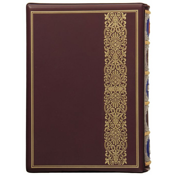 Leather-bound gift book "Moscow. All about the present and the past" in three volumes