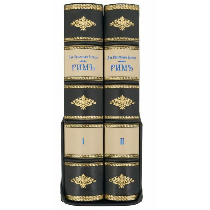 Gift book in leather cover "Rome" (in a handmade genuine leather cover, in a case)