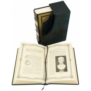 Gift book in leather cover "Rome" (in a handmade genuine leather cover, in a case)