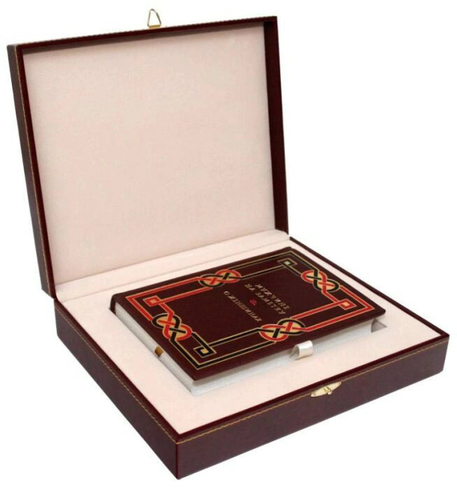 A leather-bound book "For a man's note. About women"