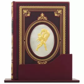 Подарочная книга в кожаном переплете "Витязь в тигровой шкуре"