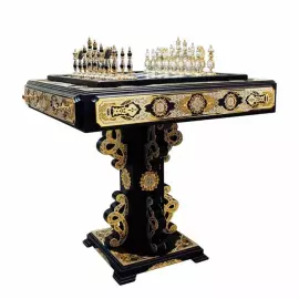 Шахматный стол "Битва двух королей" Златоуст