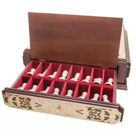 Шахматы из ореха и мрамора "Победитель" Златоуст