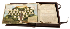 Подарочный альбом в кожаном переплете "Родословная книга" в коробе