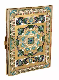 Подарочная книга в окладе "Омар Хайям. Рубайат" с бирюзой и эмалями