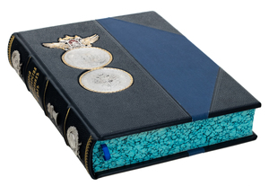 Leather-bound gift book "History of the Ministry of Internal Affairs"