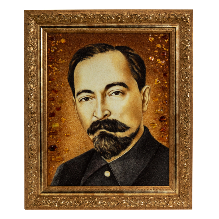 Amber painting "Portrait of Dzerzhinsky"