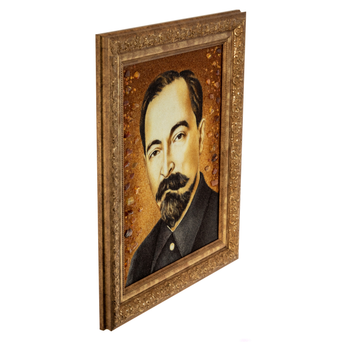 Amber painting "Portrait of Dzerzhinsky"