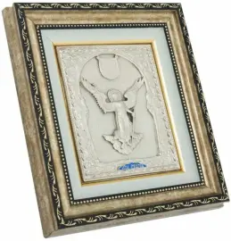 Икона "Ангел Хранитель" посеребрение Икона "Ангел Хранитель" посеребрение