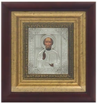Icon "Nicholas the Wonderworker" with silver plating