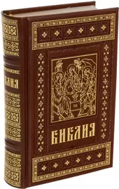 Книга в кожаном переплете "Библия. Лик Троицы"