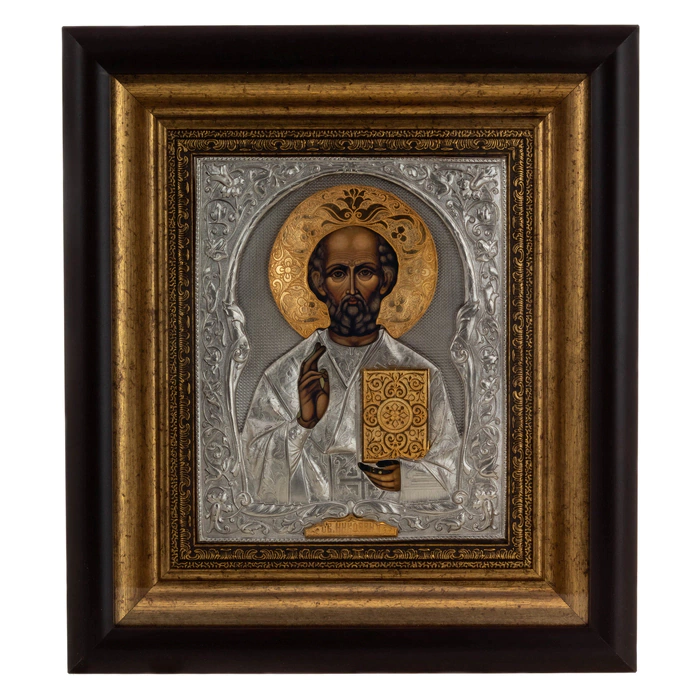 Icon of St. Nicholas the Wonderworker with gilding
