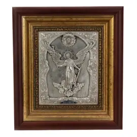 Икона "Ангел Хранитель" с посеребрением Икона "Ангел Хранитель" с посеребрением