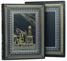 Подарочная книга в кожаном переплете "Нефть и газ" на английском языке