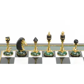Шахматы из малахита "Классические плюс"