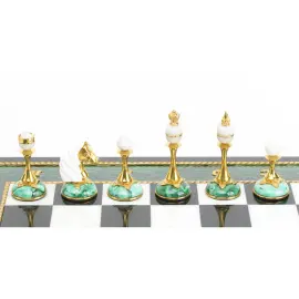 Шахматы из малахита "Классические плюс"