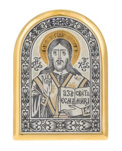 Серебряная икона "Спас"