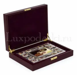 Казанская икона Житие Божией Матери, финифть