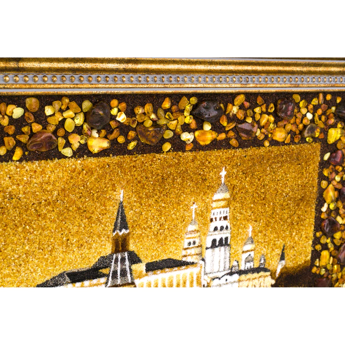 The amber painting "Moscow. The Kremlin"