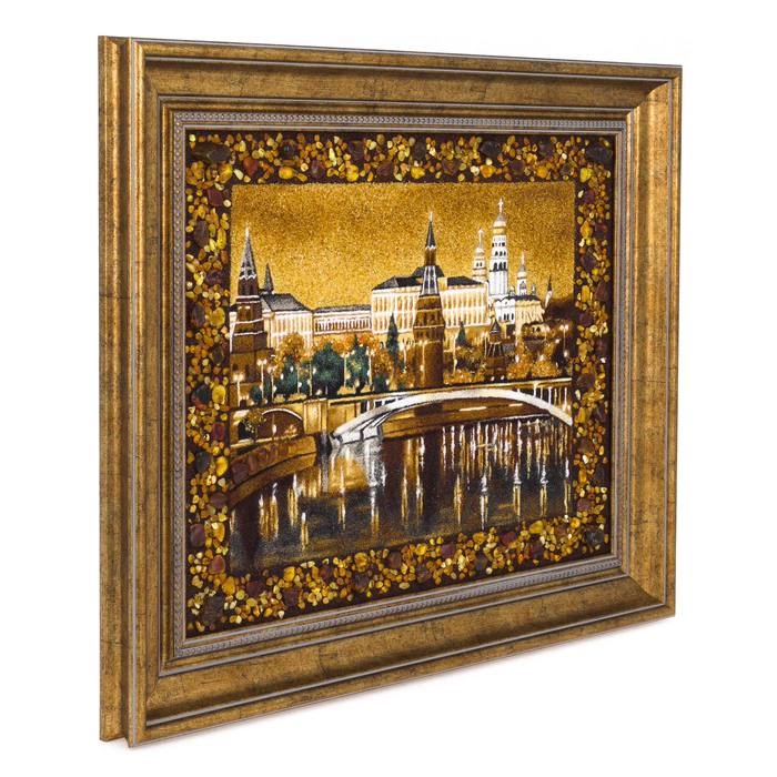 The amber painting "Moscow. The Kremlin"