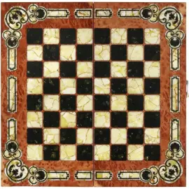 Шахматы из вавоны и янтаря "Арабески-Марин" Шахматы из вавоны и янтаря "Арабески-Марин"