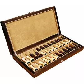 Chess made of stained oak and amber "Gothic"