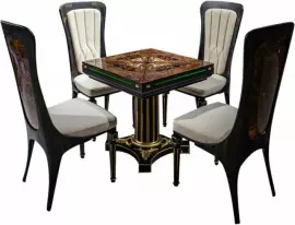 Гарнитур для игры в покер "Роял" с янтарной инкрустацией