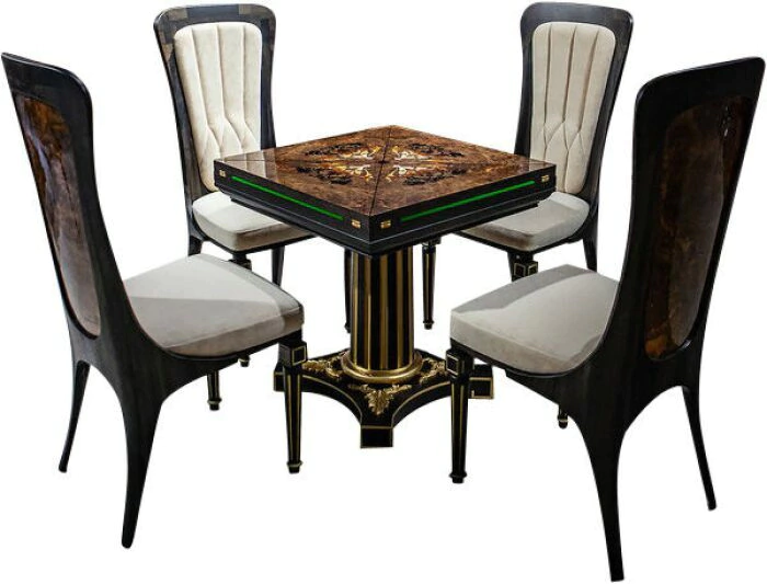 Royal poker headset with amber inlay