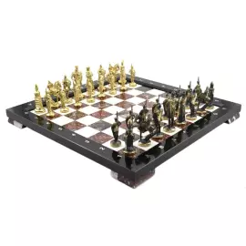 Шахматы из креноида, мрамора и долерита "Русь"