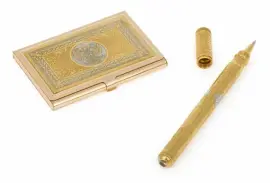 Штоф "Орел" (цветной с золотом) Штоф "Орел" (цветной с золотом)