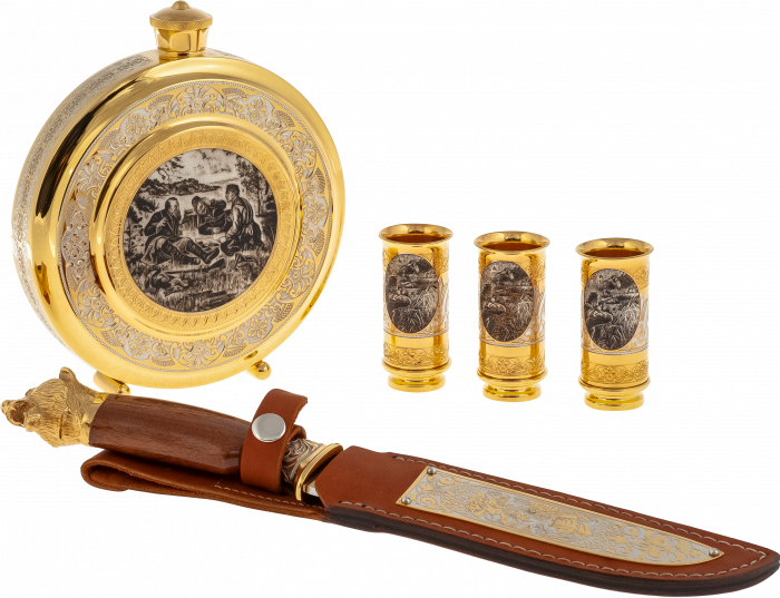 Hunting set "At a halt" Zlatoust