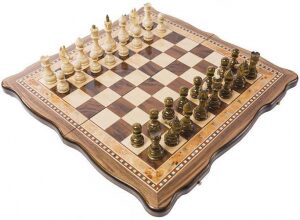 Chess made of beech "Tournament-3" small, inlaid