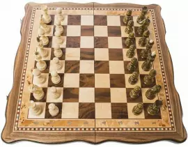 Шахматы из бука "Турнирные-3" малые, с инкрустацией