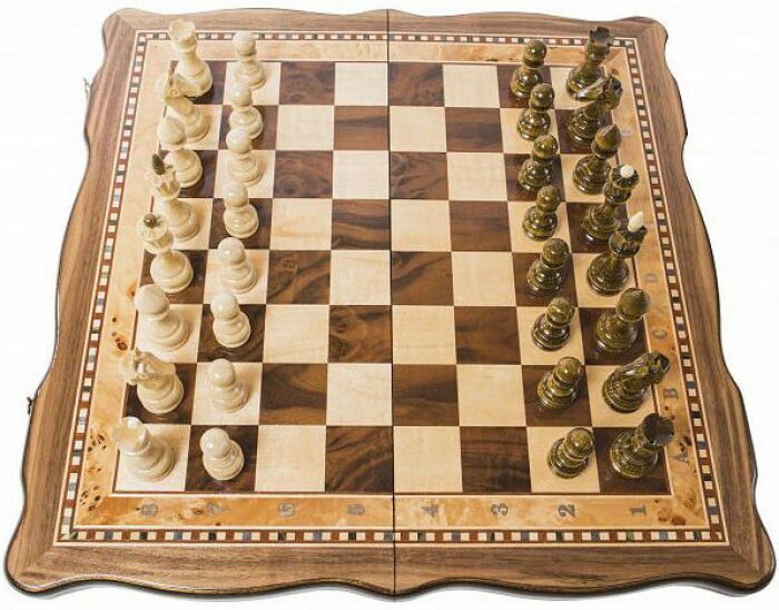Chess made of beech "Tournament-3" small, inlaid