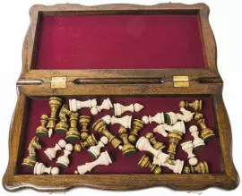 Шахматы из бука "Турнирные-3" малые, с инкрустацией