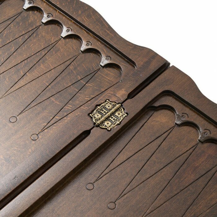 Backgammon carved "Coat of Arms of the Russian Federation" with a handle