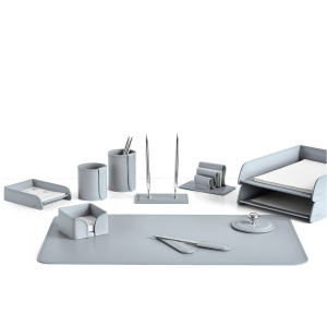 Table set "Business Cuoietto" grey, 11 pieces