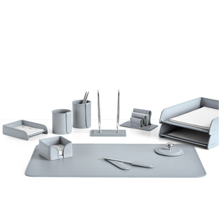 Table set "Business Cuoietto" grey, 11 pieces