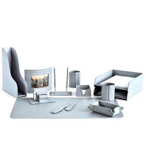 Table set "Business Cuoietto" grey, 12 pieces