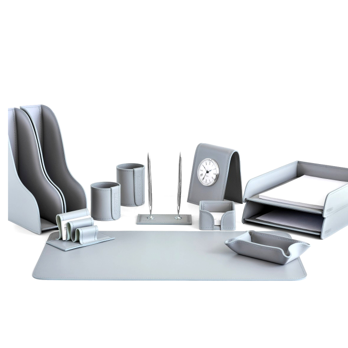 Table set "Business Cuoietto" grey, 12 pieces