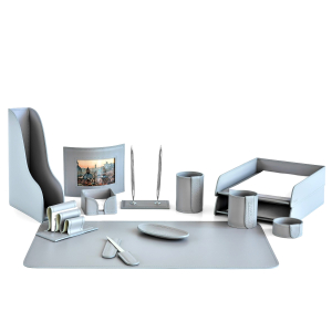 Table set "Business Cuoietto" grey, 13 pieces