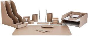 Table set "Business Cuoietto" (Cafe Latte color, 16 items)