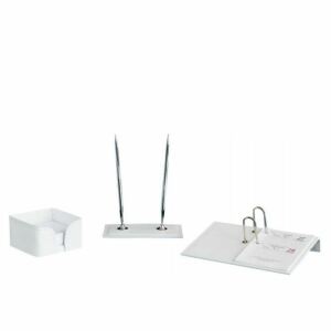 Table set "Business Cuoietto" white, 3 pieces