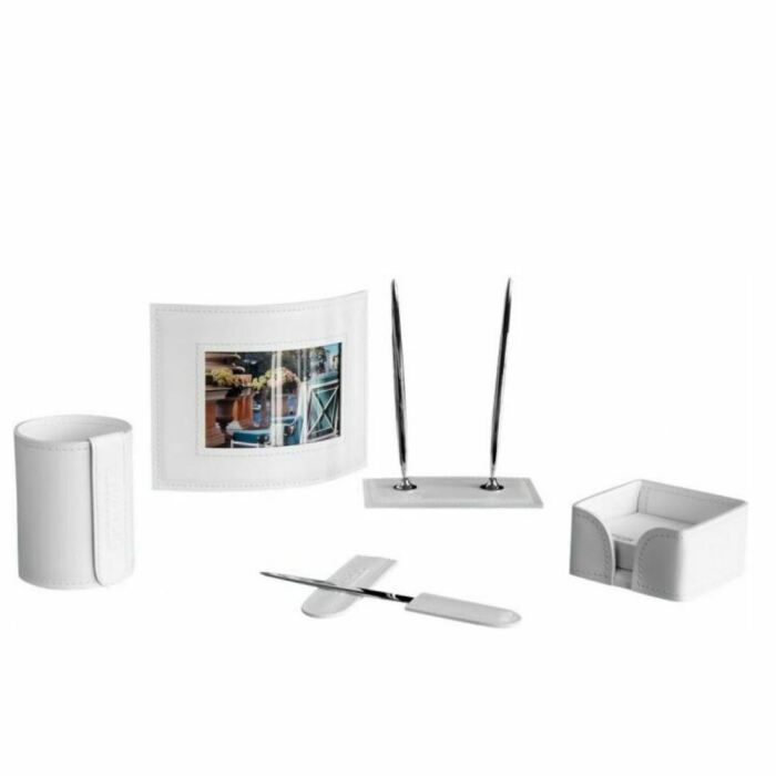 Table set "Business Cuoietto" white, 5 pieces